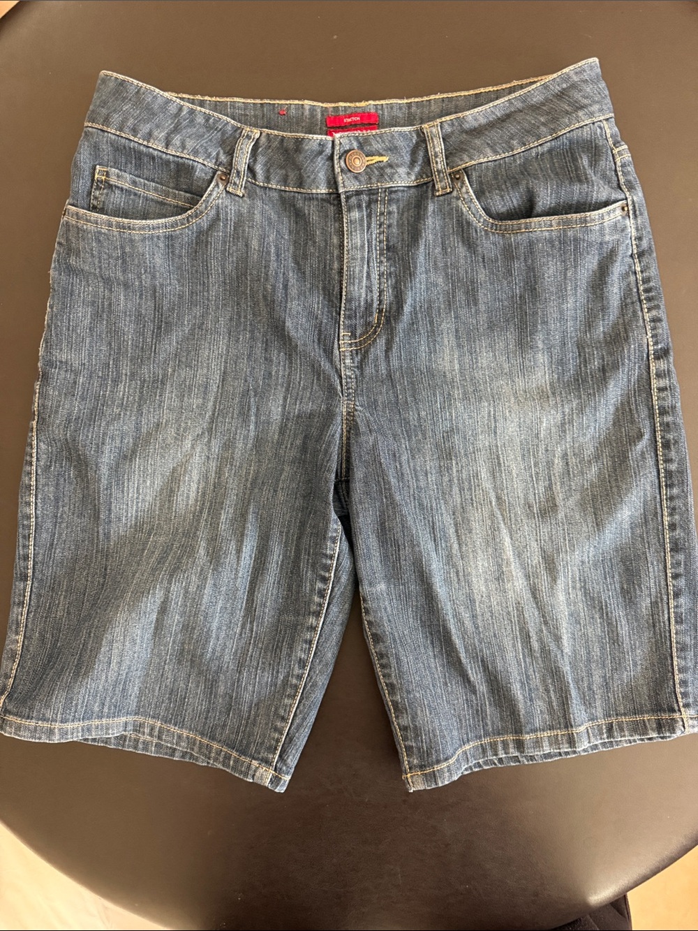 Merona denim jeans shorts size 10 Bermuda walking shorts